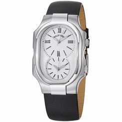 Philip Stein Signature Women's Black Satin Stainless Steel Case Watch 2-NCW-IB