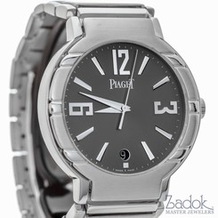 Piaget Polo 18K White Gold Watch Grey Dial Automatic Ref. 27700 Date