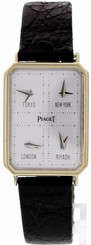 Men's 18k White Gold Piaget World Time 15402