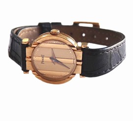 VINTAGE PIAGET POLO 8243 QUARTZ 18K YELLOW GOLD LADIES WATCH PRE-OWNED