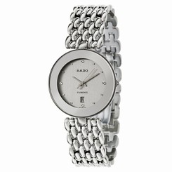 Rado Florence Womens Mens Quartz Watch Silver Stainless Steel Sapphire R48742103
