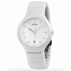 NWOT Ladies Rado True White R27695022 Ceramic Swiss Quartz w/ Date Watch