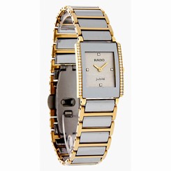 Rado Integral Ladies Diamond Gold Tone Ceramic Swiss Quartz Watch R20339752 505021010125