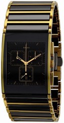 NWT Men's Rado Intergral Chronograph R20851162 Black & Gold Ceramic Watch