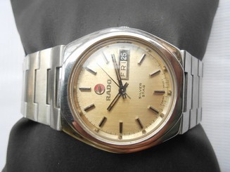 VERY RARE VINTAGE S STEEL SWISS MADE RADO SILVER STAG MENS AUTOMATIC WRISTWATCH