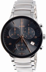 Rado Centrix XL Chronograph Grey Dial Stainless Steel Mens Watch R30122103