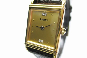 Authentic RADO 4Point Dia Plastic Band Quartz Women's Watch 179.5247.2