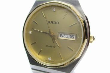 Authentic RADO Day & Date 3Point Dia Stainless Steel Men's Watch RW11652L