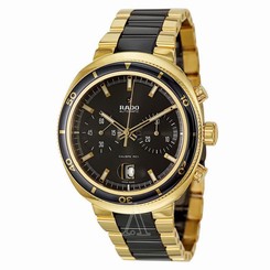 Rado D Star Chronograph Yellow Gold PVD Ceramic Automatic Watch - R15967162 758498051362