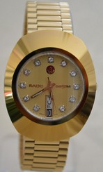NEW RADO DIASTAR MEN'S WATCH DAY/DATE MECHANICAL GOLD COLOR SWISS MADE R12413493