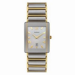 NWT Men's Rado Integral R20282232 Two Tone Stainless Steel Swiss Quartz Watch