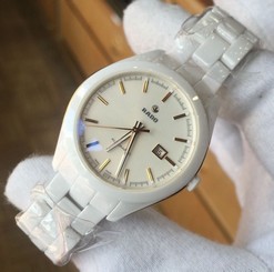 NEW! RADO Hyperchrome White Dial White Ceramic Ladies Watch with 2 year warranty 7612819045672