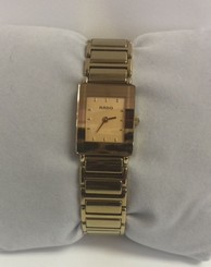 NEW RADO R20383272 LADIES INTEGRAL STAINLESS GOLD-PLATED WATCH