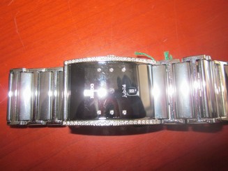 Mens Rado Ceramic Watch, Model R20758752, Black Dial w/diamonds, Quartz Movement