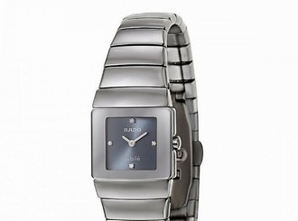NWOT Ladies Rado Sintra R13334762 Gray Diamond Dial Swiss Quartz Watch
