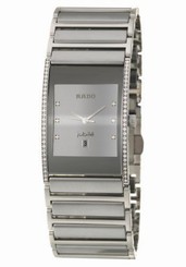 Rado R20731712 Integral Jubile Diamond Men Platinum Toned Steel & Ceramic Watch