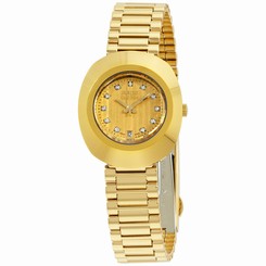 Rado Gold Tone Dial Gold Tone Stainless Steel Ladies Watch R12306303