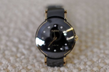 rado jubile coupole with full diamond dial and ceramic ladies 153.0352.3 mint!