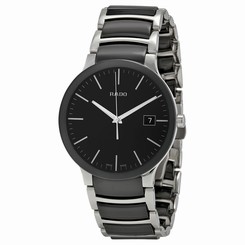 Rado Centrix Black Dial Stainless Steel and Black Ceramic Mens Watch R30934162