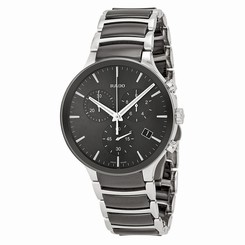 Rado Centrix Chronograph Black Ceramic and Steel Mens Watch R30130152