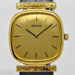 Auth RADO 396.9018.2 Hand-winding Leather Men's Watch #8715