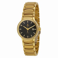 Rado Centrix Automatic Black Dial Yellow Gold-Plated Stainless Steel Ladies