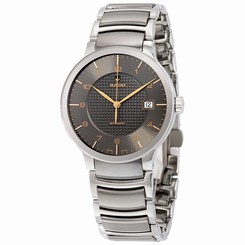 Rado Centrix Grey Dial Stainless Steel Case Stainless Steel and Black Ceramic