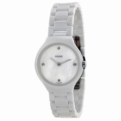 Rado Thinline Mother of Pearl Dial White Ceramic Watch R27958902