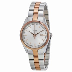Rado Hyperchrome Silver Dial Two-tone Ceramos and Steel Ladies Watch R32976102