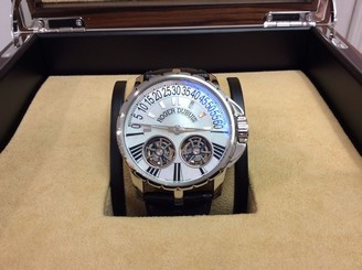 Fake AAA ROGER DUBUIS Grand Complications Double Tourbillon Retrograde 46.5mm!! SUPERB!!! Watch