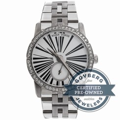 Roger Dubuis Excalibur DBEX0377 Automatic Steel Diamond Bezel Bracelet Watch