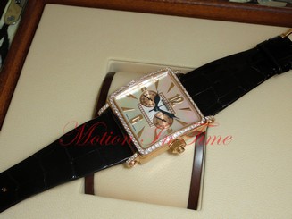 Roger Dubuis Golden Square Ladies 34mm Rose Gold Diamond Bezel & Lugs G34.285-SD