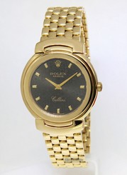 Rolex Midsize Cellini 18k Yellow Gold Jubilee Dial Quartz Watch 6622 w/Box