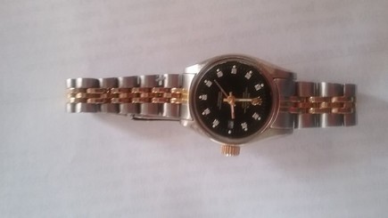 Vintage Men's Rolex 16013 1978 Datejust Stainless+18K Gold Diamond Dial Watch