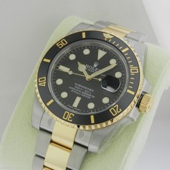 ROLEX Submariner Stainless Steel 18k YG Black Dial Auto B&P 116613 Ret: $13,400 845960000260