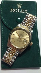 Rolex Datejust ref 16013 in Two Tone 18k Yellow Gold and SS Jubilee Band
