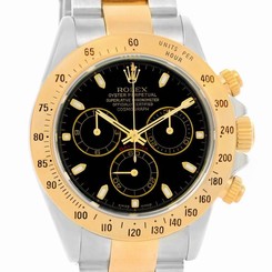 Rolex Cosmograph Daytona Steel 18K Yellow Gold Black Dial Watch 116523 845960053839