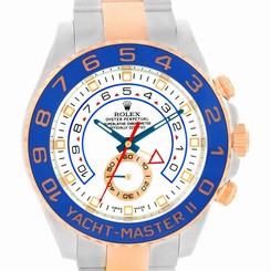 Rolex Yachtmaster II Steel 18k Rose Gold Mens Watch 116681 Box papers 845960058445
