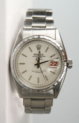 Rolex Vintage Men's Datejust Stainless Steel Stretch Bracelet Watch 6305-2. VG!