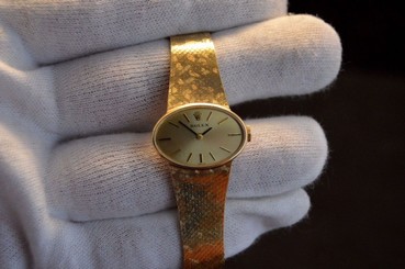 LADIES ROLEX 14K SOLID YELLOW GOLD HAND WINDING DRESS WATCH 17JEWEL CALIBER 1400