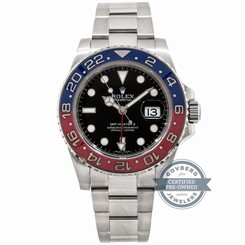 Rolex GMT Master II 116719 Automatic White Gold Pepsi Bezel Mens Bracelet Watch 845960064156