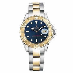 NEW Rolex YachtMaster Blue Dial Steel and Yellow Gold Ladies Watch 169623 B
