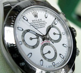 Rolex DAYTONA 116520 Mens Stainless Steel Oyster Bracelet White Index Dial 40MM