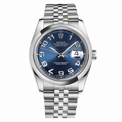 NEW Rolex Datejust Steel Blue Concentric Jubilee Mens Watch 116200 BLCAJ