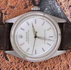 Classic Gents Vintage Stainless Steel Rolex Oyster Royal 6144 - Honeycomb Dial