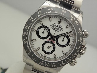 Rolex DAYTONA 116500 Mens Stainless Steel CERAMIC Bezel White Panda Dial 40MM