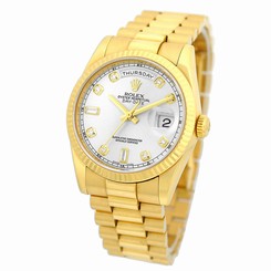 ROLEX 18K Yellow Gold Day Date President Factory Diamond 118238 Box Warranty