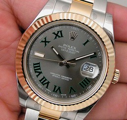 Rolex DATEJUST II 116333 Mens Steel & Yellow Gold Slate Green Roman Dial 41MM 845960002370