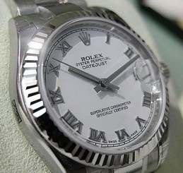 *NEW* ROLEX MIDSIZE SS/18K WHITE GOLD WHITE ROMAN OYSTER MODEL #178274