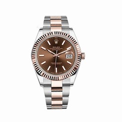 NEW Rolex Datejust II Chocolate Steel and 18K Everose gold Watch 41 mm 126331